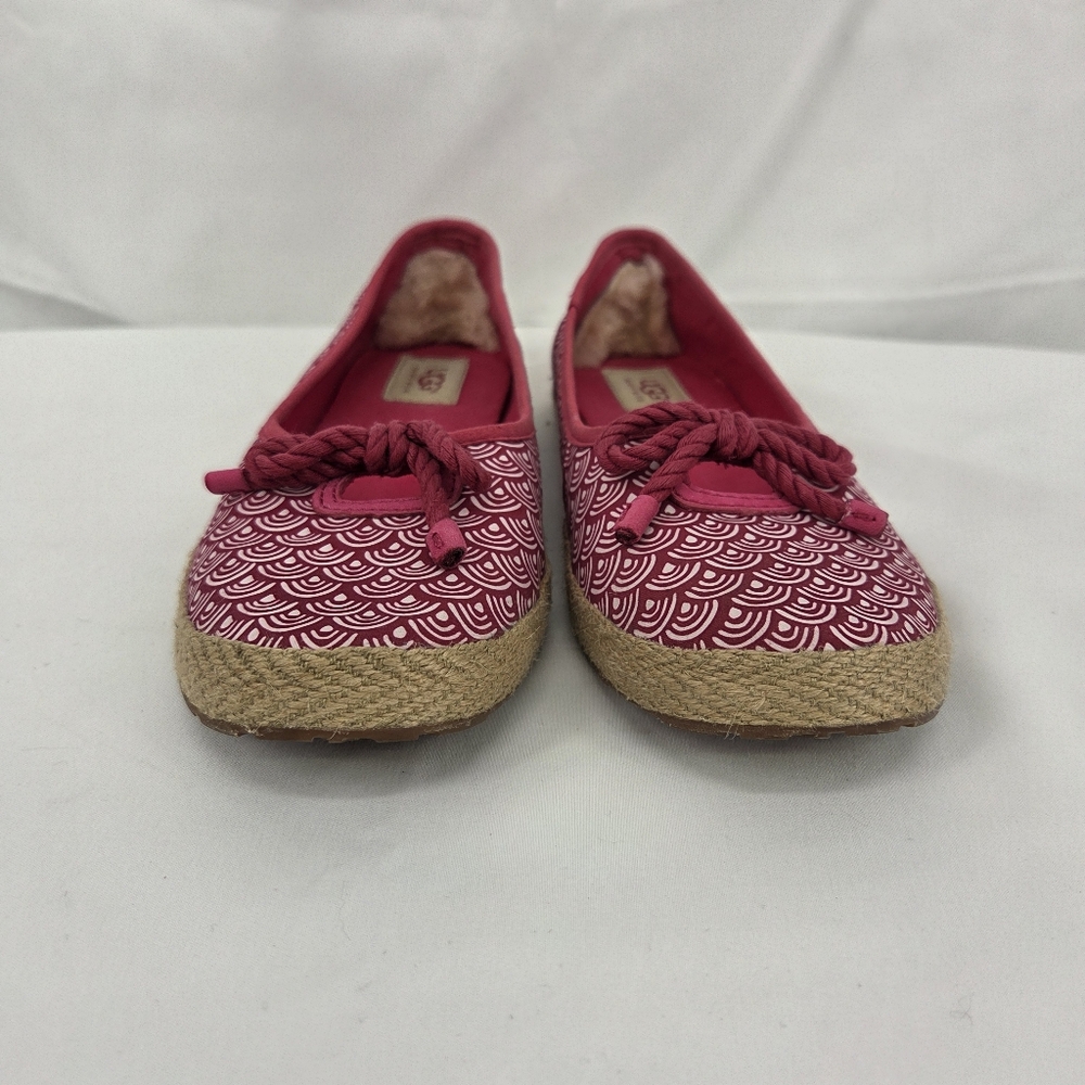 Ugg Australia Syleste Scallop Women's Pink Patterned Espadrilles Sz 8 - Picture 4 of 9
